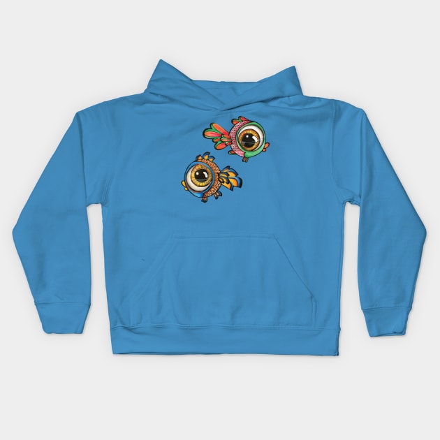 Cute Fish Kids Hoodie by artfulfreddy